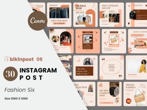 Download Fashion Six Canva Instagram Post Templat - Instagram Collection
