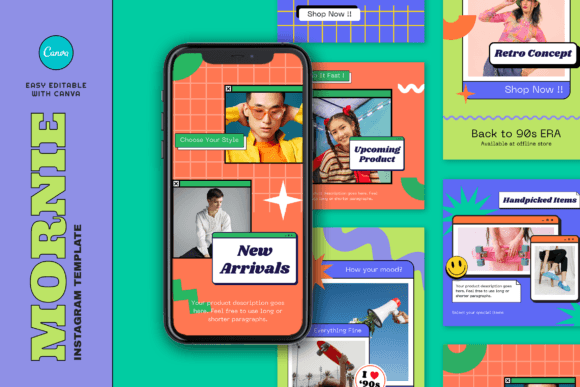 Download Mornie Retro Fashion Instagram Template - Instagram Collection
