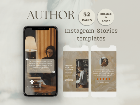Download Author Instagram Story Post Template - Instagram story Collection