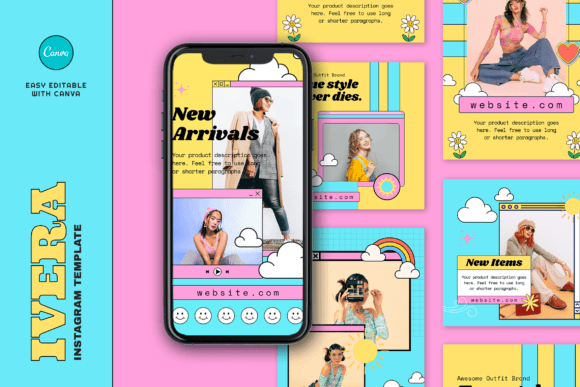 Download Ivera Retro Fashion Instagram Template - Instagram Collection