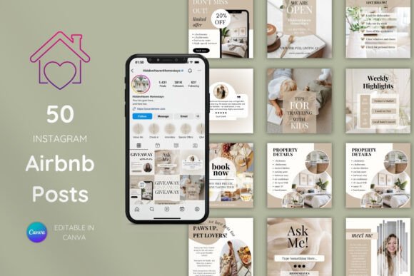 Download Airbnb Social Media Instagram Templates - Instagram Collection