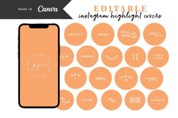 Download Orange Instagram Story Highlight Covers - Instagram story Collection