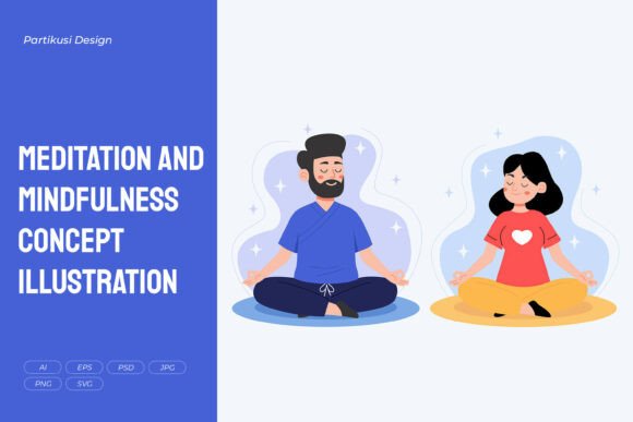 Download Meditation and Mindfulness Illustration - Premium Resources