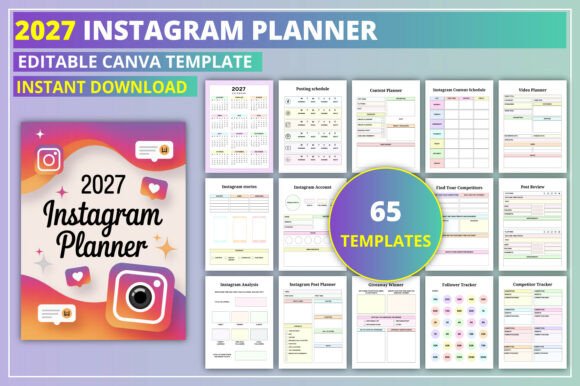 Download Editable 2027 Instagram Planner - Instagram Collection
