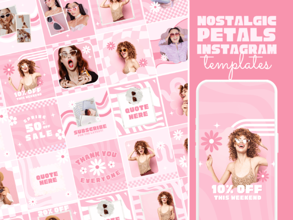 Download Retro Pink Instagram Template - Instagram Collection