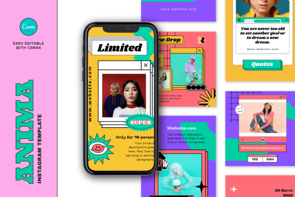 Download Anima Retro Fashion Instagram Template - Instagram Collection
