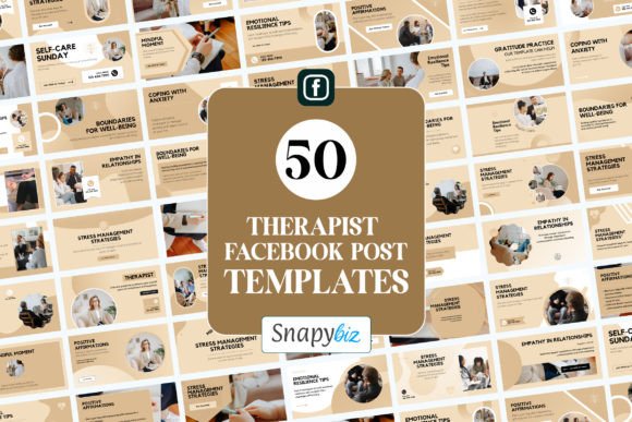 Download Therapist Facebook Canva Post Templates - Premium Bundle