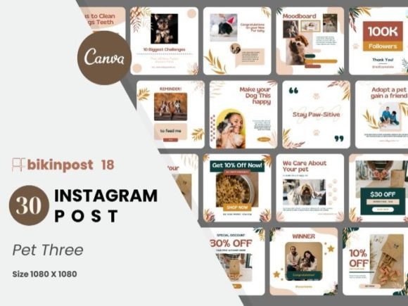 Download Pet Three Canva Instagram Post Template - Instagram Collection