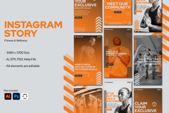 Download Fitness and Wellness - Instagram Story - Instagram story Collection