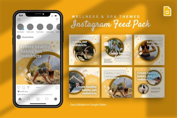 Download Instagram Feed - Wellness Google Slides - Instagram Collection